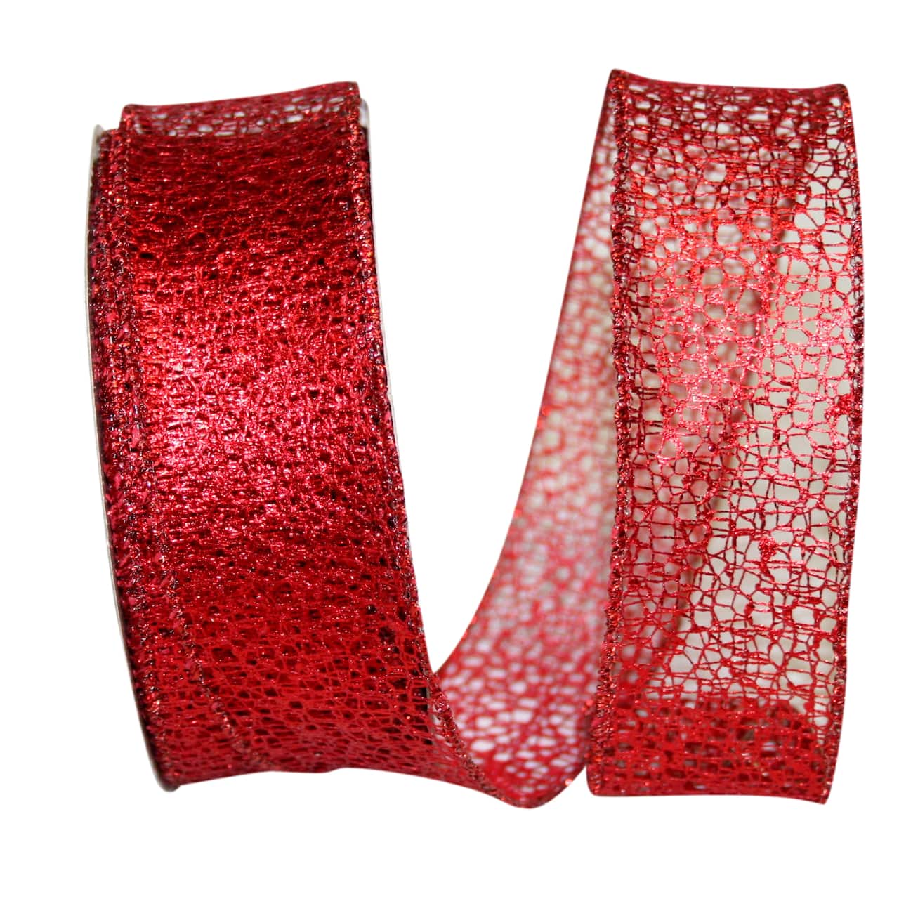 Jam Paper 1.5" x 20yd. Metallic Wired Web Mesh Ribbon